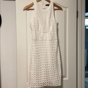 White shift dress